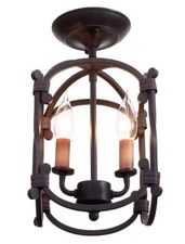 World Imports WI6140642 Wrought Iron 4-Light Pendant Chandelier NEW excellent