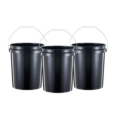 5 Gallon Bucket Heavy Duty Plastic Bucket Comfortable Handle Easy to Clean Pe...