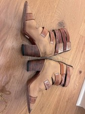 FREEBIRD BY STEVEN TATE STONE ANKLE BUCKLE STRAP BOOTS Size 7 Rare