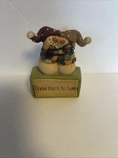 Suzi Skoglund Blossom Bucket Vintage Snowman Figurine: Snow Much In Love