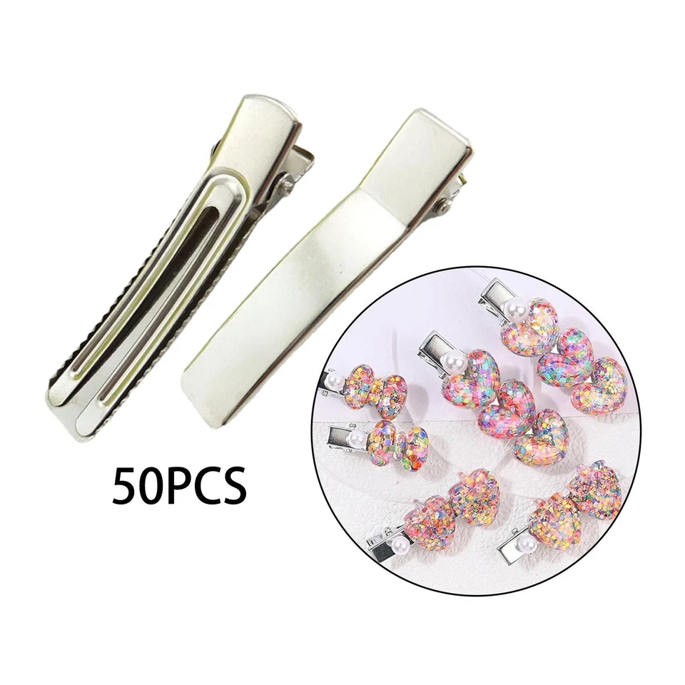 Pinces à cheveux crocodiles à Double broche pour femmes, 50 pièces, épingles - Photo 2/4