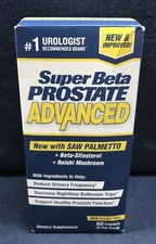 Super Beta Prostate Advanced Supplement, 60 Caplets, Exp 04/2028, Free Shipping