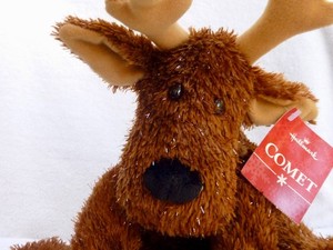 Hallmark Comet The Reindeer - 12 Inch Plush Sparkly Brown Stuffed Animal