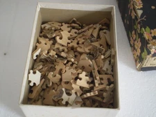 Antique Wood Puzzle SANDY RIVER CASCADE 402 Pc Complete  Bicknells  Portland Me