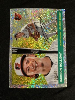JACKSON HOLLIDAY 2025 TOPPS CHROME PLATINUM SPECKLE REFRACTOR 104/150 #67