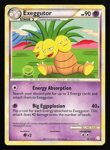 Exeggutor 18/123 Rare HeartGold SoulSilver Pokémon Card