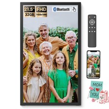 Large Digital Picture Frame 21.5 Inch, Touchscreen 1920x1080 FHD 32GB WiFi Di...