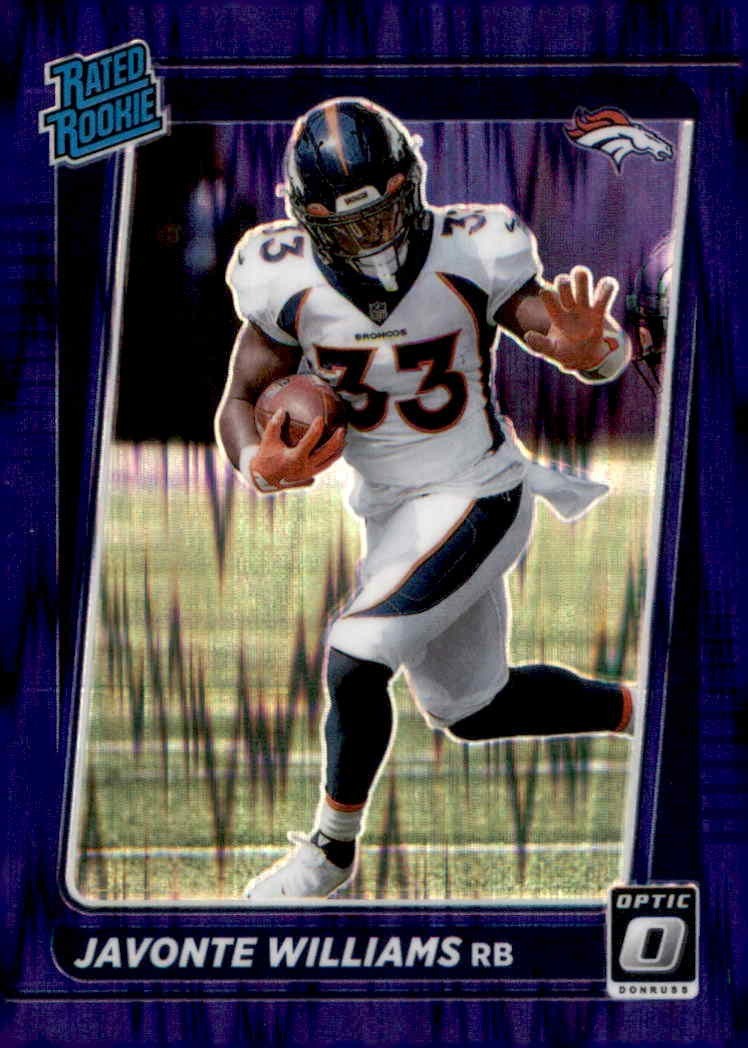 Javonte Williams RC 2021 Donruss Optic Purple Shock Rookie