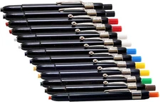 Listo 1620 Marking Pencils - Box of 13 - ASSORTED COLORS - Grease Wax Pencils
