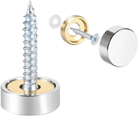8Stk.Spiegelschrauben Dekorative Kappenabdeckung NäGel 14Mm Polierter Edelstahl
