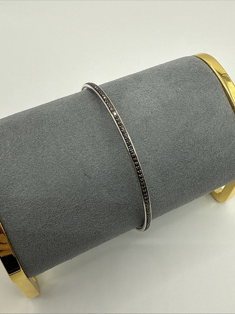 David Yurman Tempo Diamond Blackened Sterling Silver Wide Cable Bracelet David Yurman Empire Cable Bracelet In Blackened Silver With  main image 4