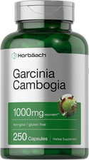Garcinia Cambogia Extract 1000mg Supplement 250 Capsules Herbal Support Non GMO