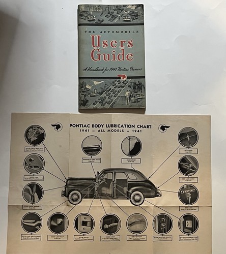 1941 Pontiac Automobile Users Guide + Body & Chassis Lubrication Chart