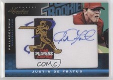 2012 Signature Series Rated Rookie MLBPA 236/299 Justin De Fratus Patch Auto 4fl