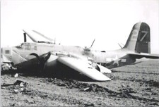 WW II 1940s US Military Aircraft Crash Scene Photo Aviation