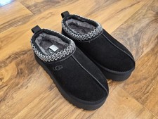 UGG Tazz II Braid Black Platform Slippers Size UK 5