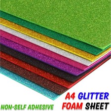 A4 Glitter Foam Sheets Non Self Adhesive EVA Craft Foam Sheet Sparkle
