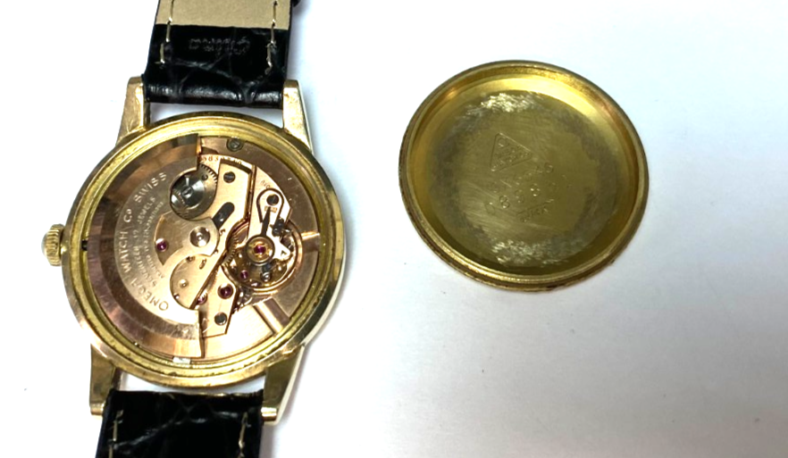 1956 Omega Seamaster Automatic 14k Solid Gold cal 500 34mm