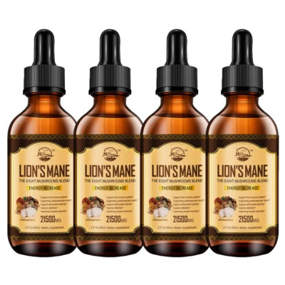 NATURE'S LIVE Tintura di Criniera di Leone - Gocce Liquide di Funghi Estratto Naturale 100% Bio 60ml