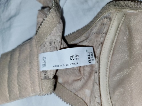 NWT Bali 34DD Nude Bra Smoother Beige Lace N Smooth 3432 - Picture 14 of 16