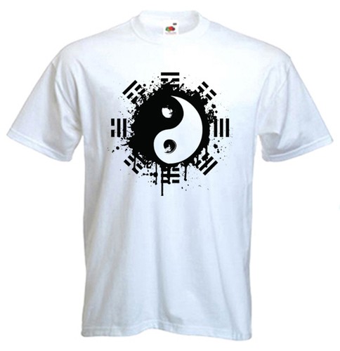YIN & YANG T-SHIRT - Pagan Wicca Druid Chinese Taoism - Choice of Colour -S-XXXL - Picture 2 of 10
