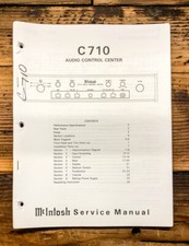 McIntosh C710 C-710 Preamp / Preamplifier Service Manual Original 