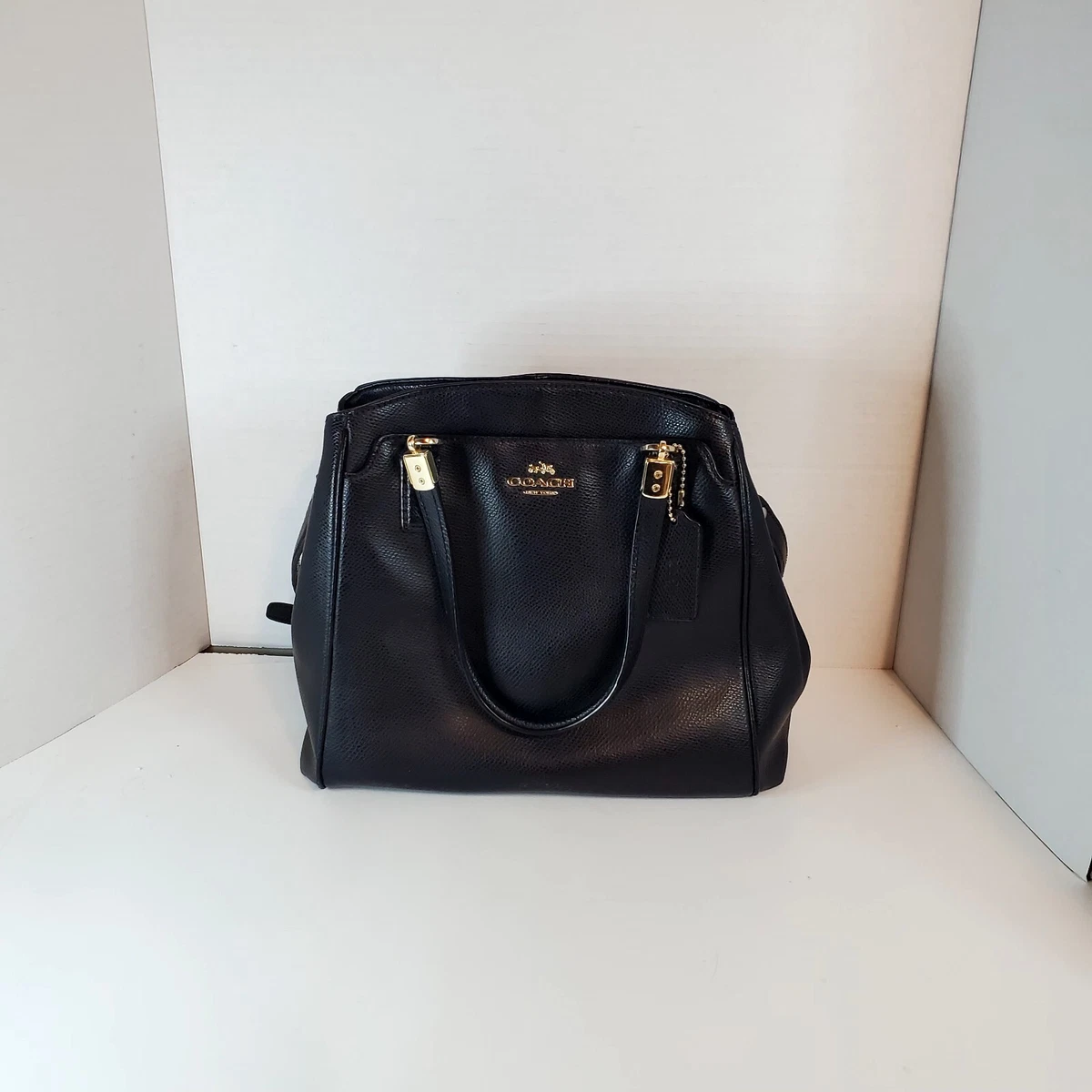 Coach New York Black Leather Purse Shoulder Bag | eBay