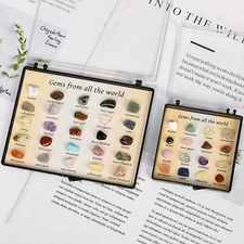 Rock Collection Natural Rocks and Minerals Education Set Educational