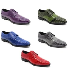 Men's Formal Tuxedo Wedding Lace Up Cap toe Dress Shoe