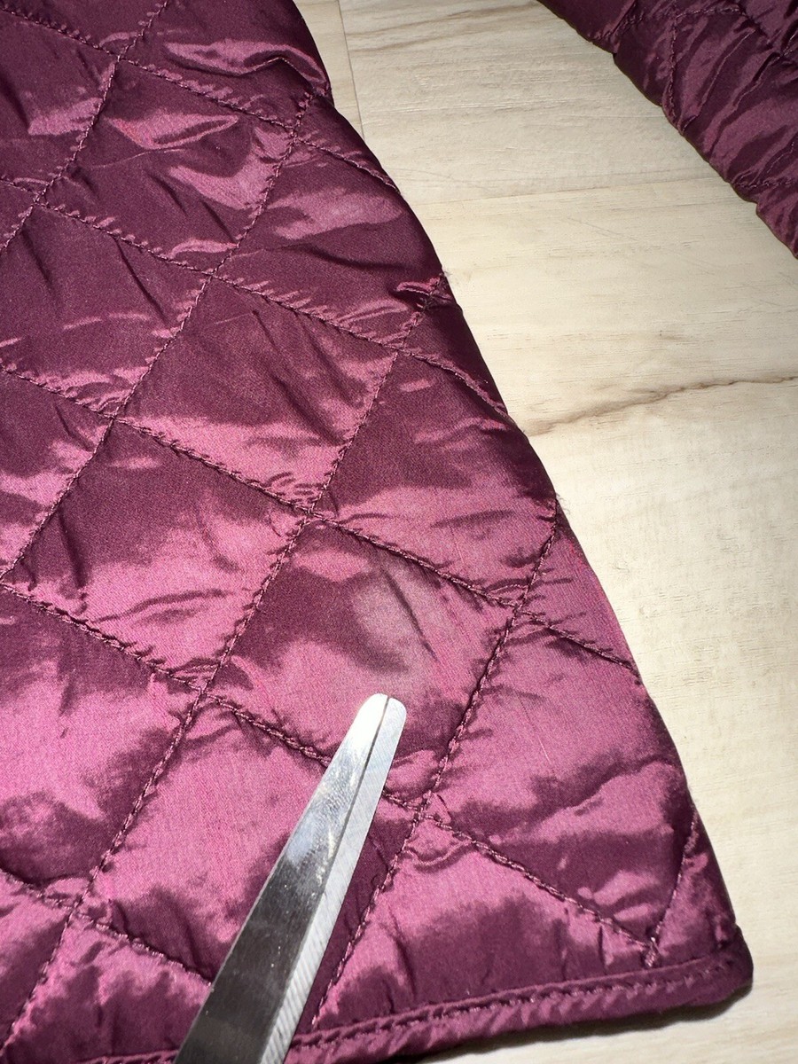 Burberry Brit Quilted Jacket Sz S Purple Burgundy Nova Check Burberry Brit Quilted Jacket Sz S Purple Burgundy Nova Check