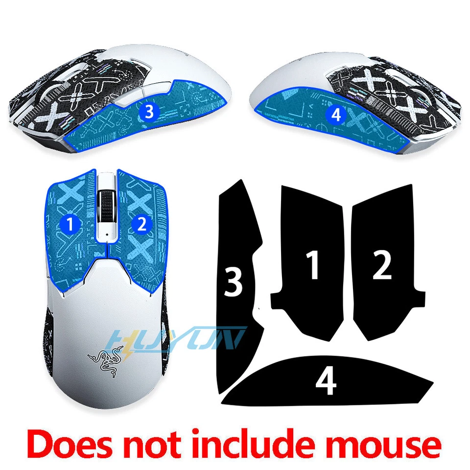 Texture anti slip mouse sticker, suitable for Razer Viper V2 Pro wireless mouse - Image 3 of 4