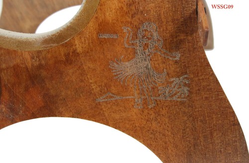 Solid Mahogany Laser Picture Wood Stand For 21" Soprano Ukulele Violin WSSG01-11 - Picture 47 of 47