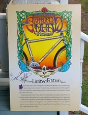Gary Fisher Grateful Dead Poster RARE SIGNED 1990s Mountain Bike Museum Repack