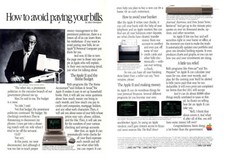 1985 Apple II Computer: Alan Greenspan Vintage Print Ad