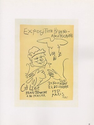 1989 VINTAGE ''HISPANO AMERICAINE 1'' PICASSO MOURLOT Color offset Lithograph