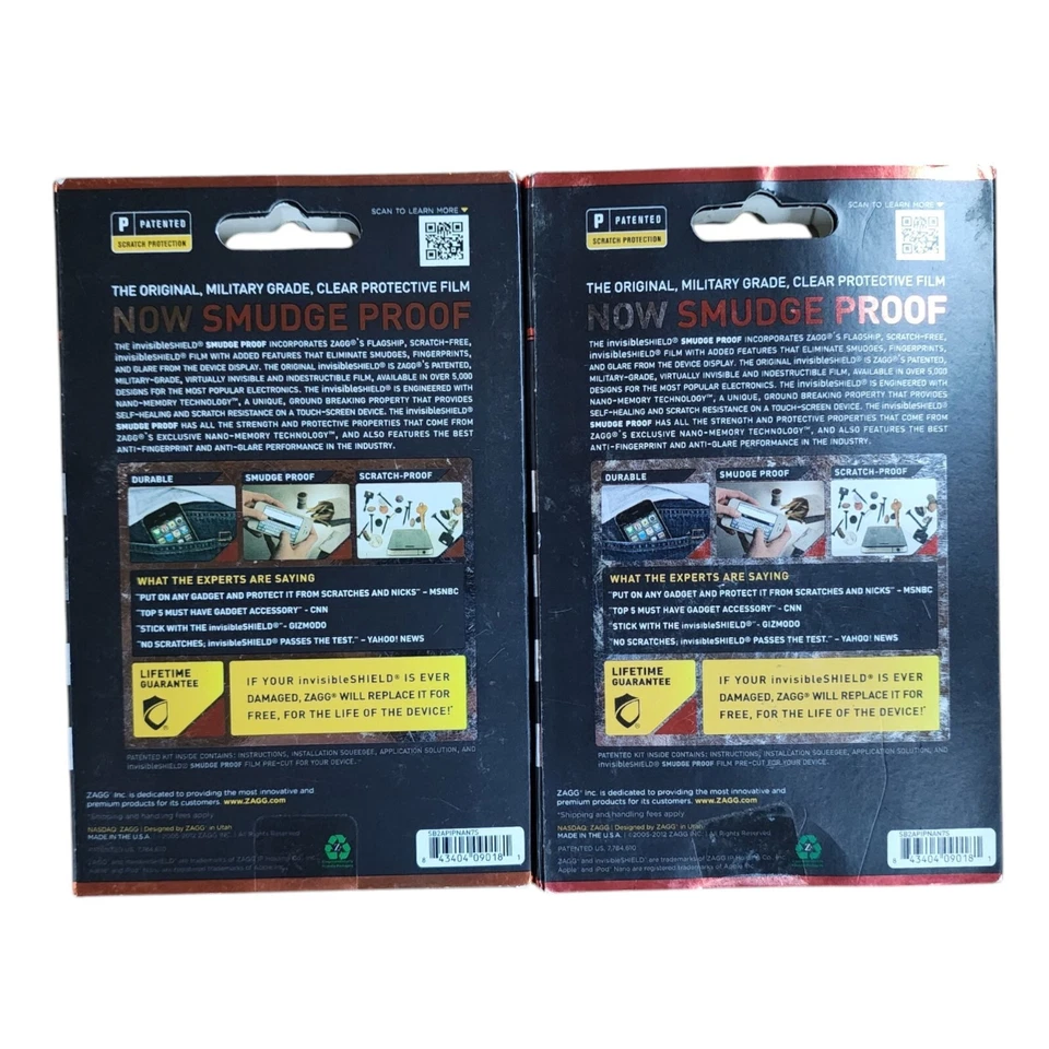 2x InvisibleShield Smudge Proof Screen Kit for iPod Nano 7th Gen *NEW#2* 09018 - Image 2 of 4