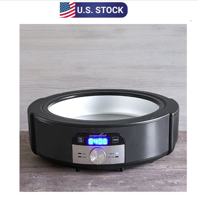 Pampered Chef Rockcrok Digital slow cooker stand free shipping eBay