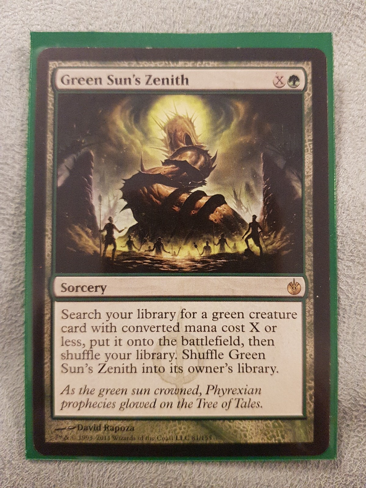 1x MTG Magic The Gathering TCG Green Sun's Zenith Rare Mirrodin