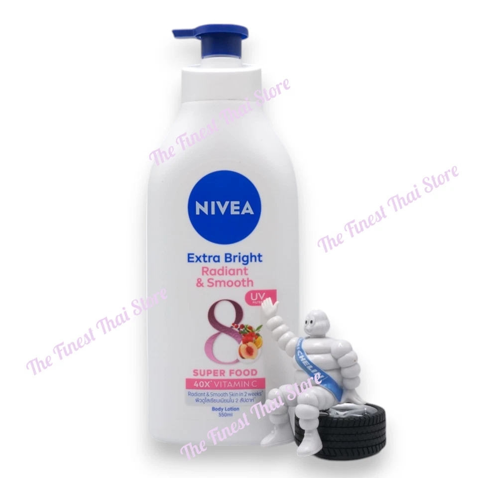Nivea Extra Bright Radiant & Smooth  Lotion Whitening 550ml pack of 2 bottles - Image 2 of 3