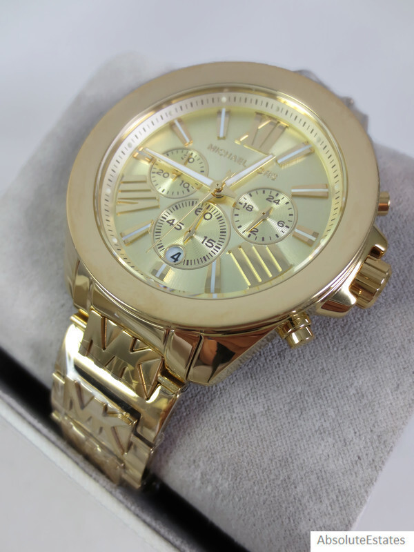 Michael Kors Wren Gold Stainless Steel Chronograph Watch MK6952