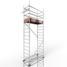 ALTEC Rollfix 2.0 500 Fußplatten 5m Baugerüst Alu Gerüst Fahrgerüst Wandanker