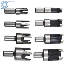 8 Pcs Wood Plug Hole Cutter Dowel Maker Carbo...