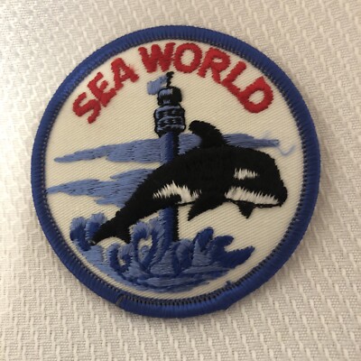 Vintage Orlando Florida SEA WORLD SHAMU ORCA WHALE MARINE PARK Patch C20J