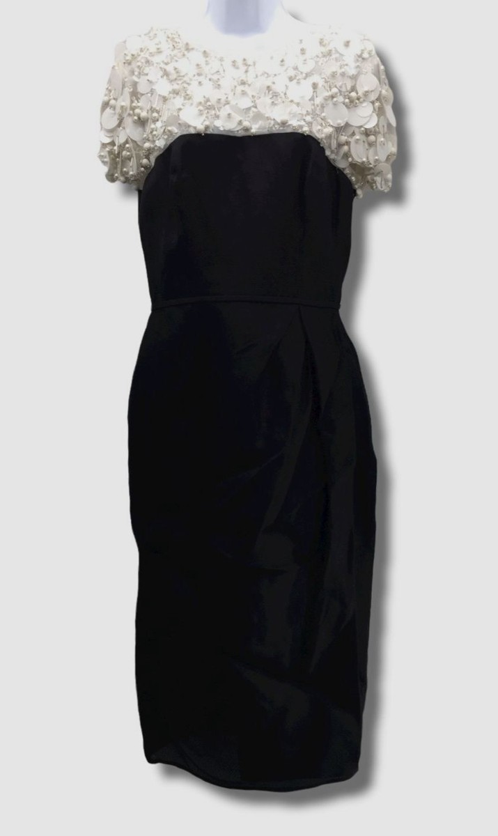 wrapped black pearl dress Mother Of Pearl Wrap Midi Dress UK10 in Black RRP 247