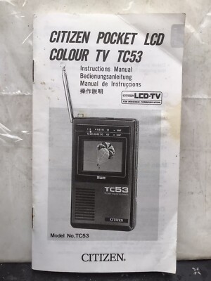 Citizen Pocket LCD Farbfernseher TC53 Original Bedienungsanleitung
