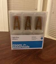 Room Essentials Metallic Gold LED Light Box Plastic Letters 100 Count 2.5 Inch