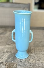 Rookwood 6614 Pottery Light Blue Glaze Double Handles Vase 10.5" 1936