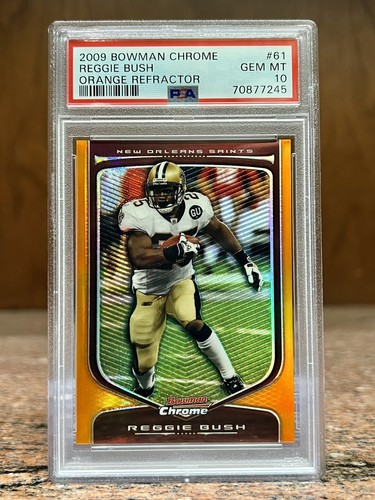 Reggie Bush [Orange Refractor] #61 2009 Bowman Chrome card