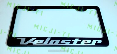 Veloster Stainless Steel License Plate Frame Rust Free W/ Bolt Caps