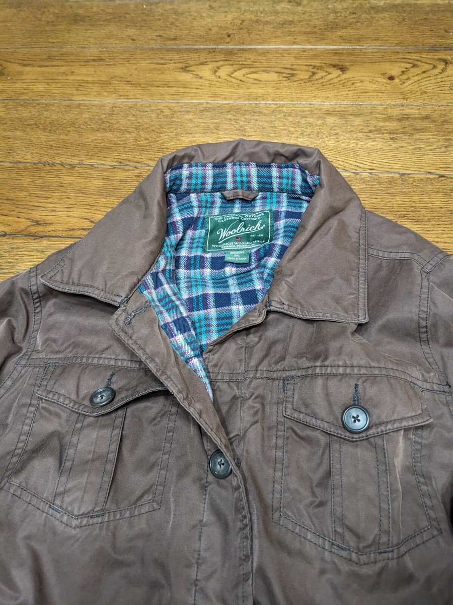 Woolrich Women's BLACKTAIL JACKET  Flannel Lined Dark Roast 2XL Button Up *READ View 4